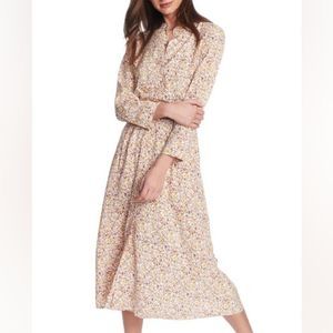 Court & Rowe Woodland Ditzy Floral Ivory Midi Shirtdress